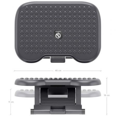 AISENS - REPOSAPIES INCLINABLE Y ALTURA AJUSTABLE, NEGRO AISENS - REPOSAPIES INCLINABLE Y ALTURA AJUSTABLE, NEGRO